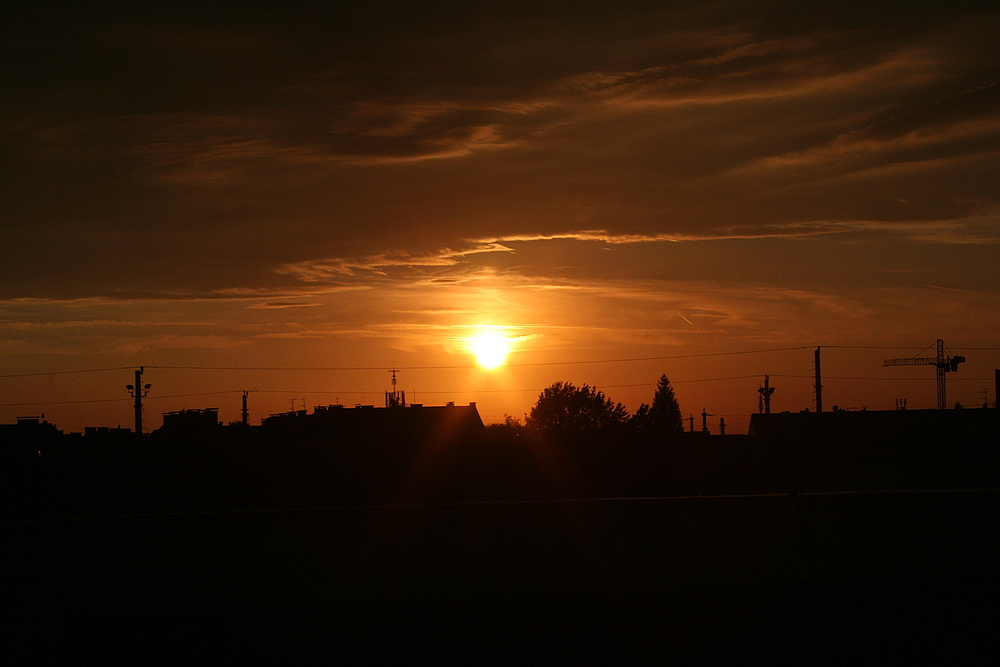 Sonnenuntergang über Itzling