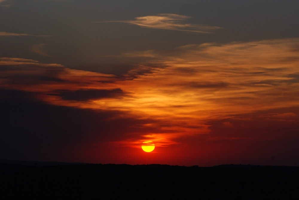 Sonnenuntergang über Jena