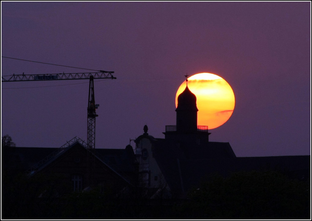 Sonnenuntergang über Jena