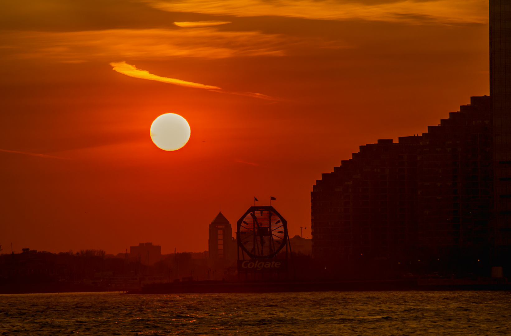 Sonnenuntergang über Jersey City/USA