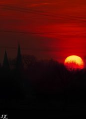 Sonnenuntergang über Kamen