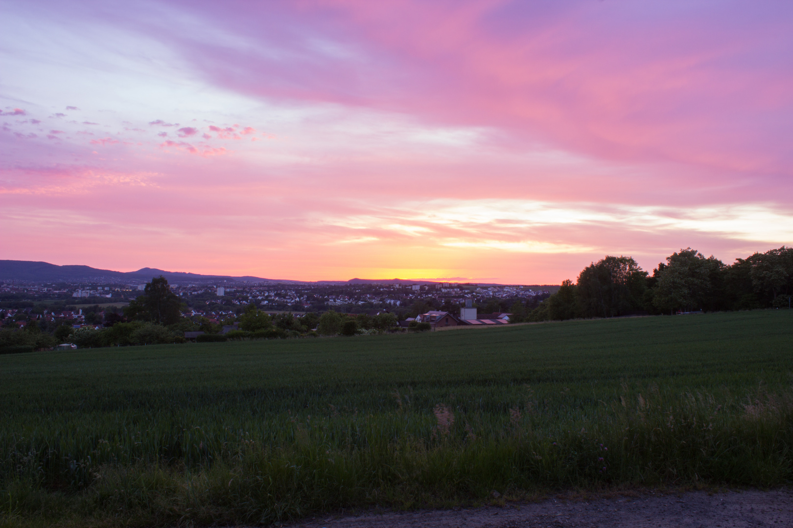 Sonnenuntergang über Kassel