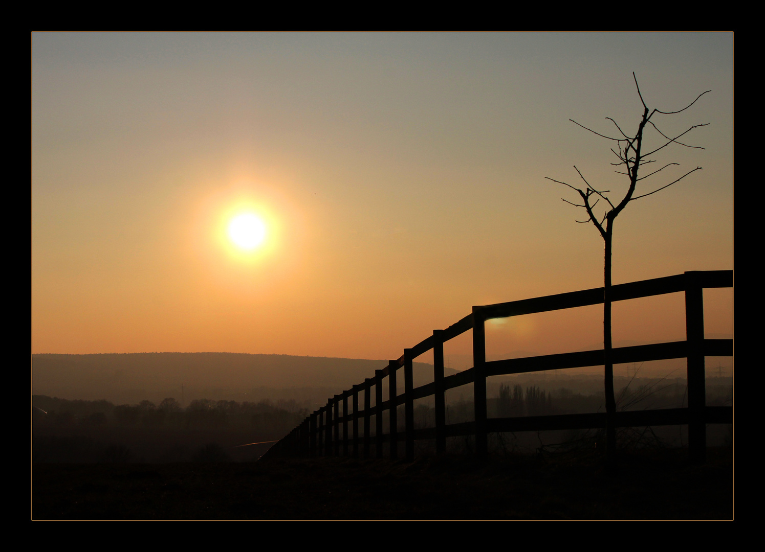 Sonnenuntergang über Kaufungen