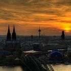 Sonnenuntergang über Köln