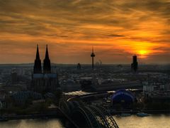 Sonnenuntergang über Köln