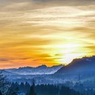 Sonnenuntergang über Langen bei Bregenz