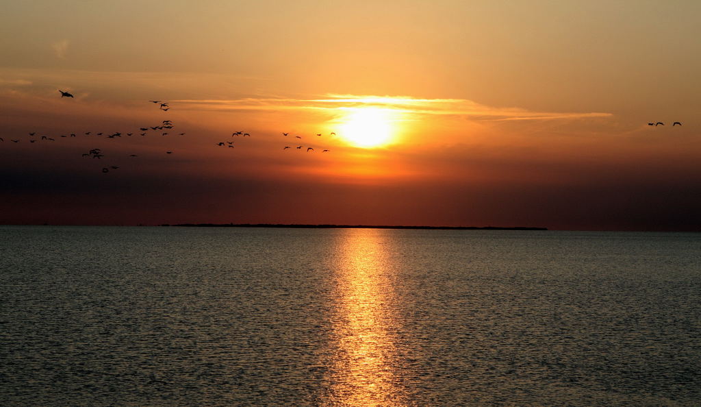 Sonnenuntergang über Langeoog