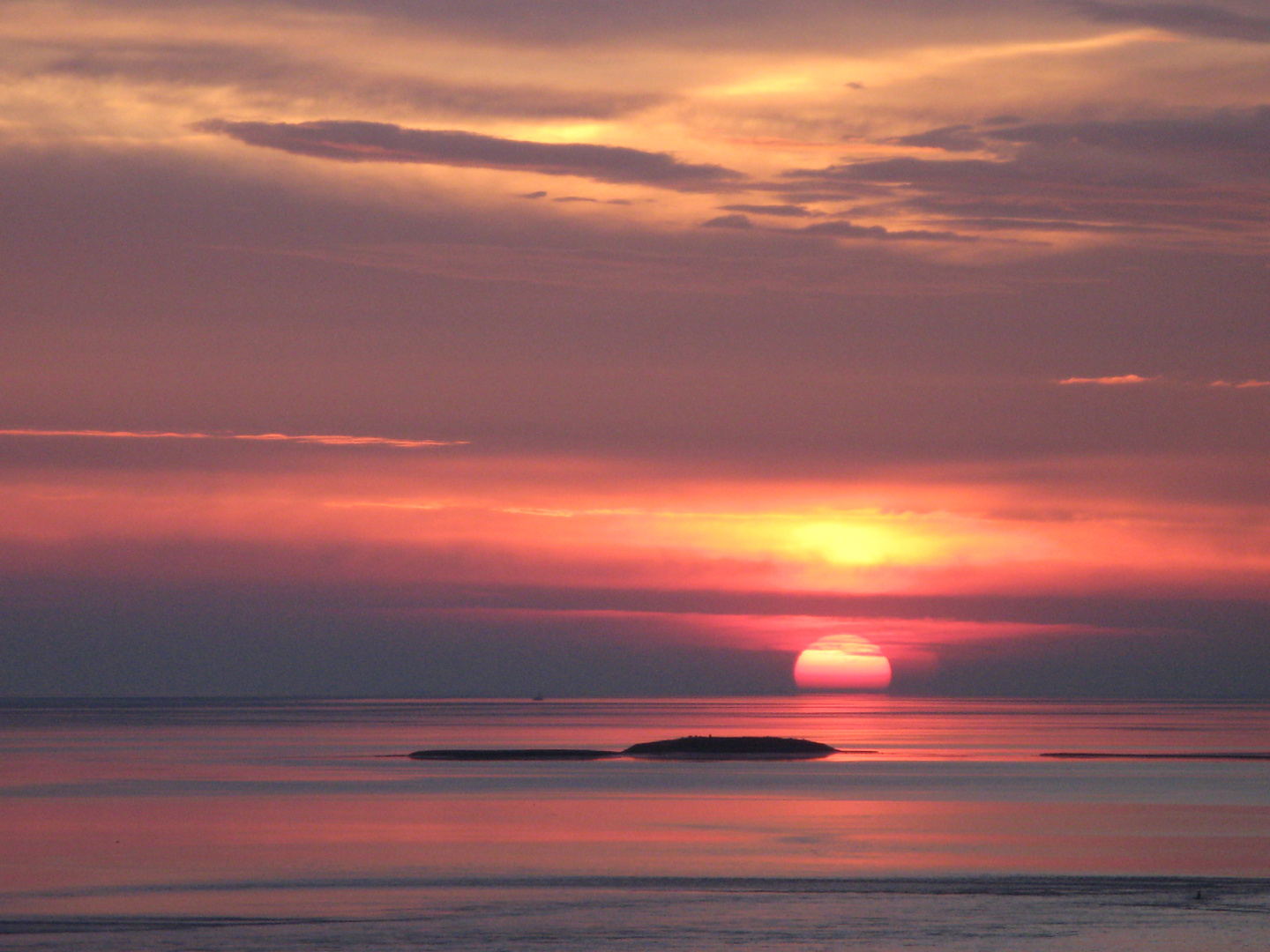 Sonnenuntergang über Langlütjen