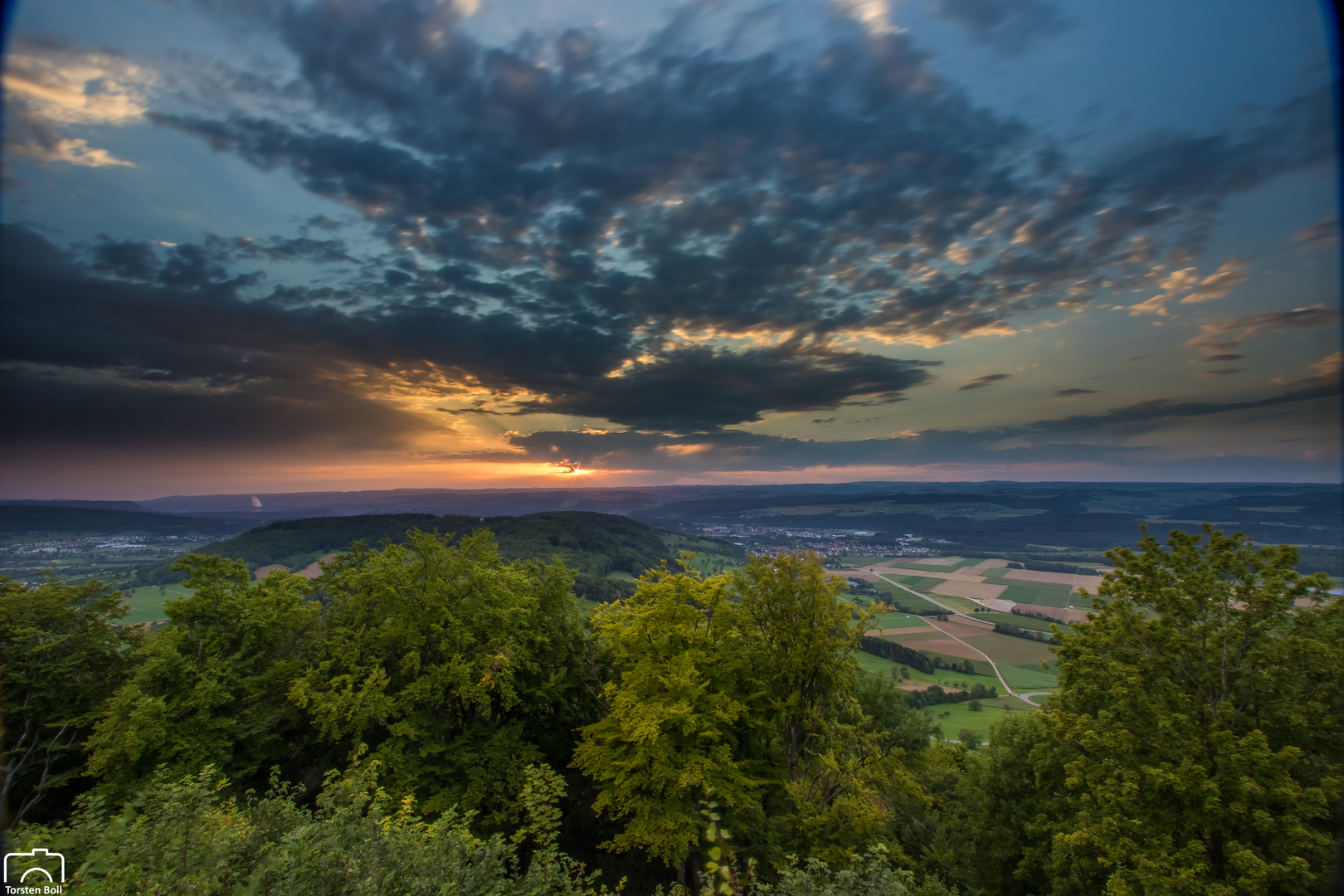 Sonnenuntergang über Lauchringen