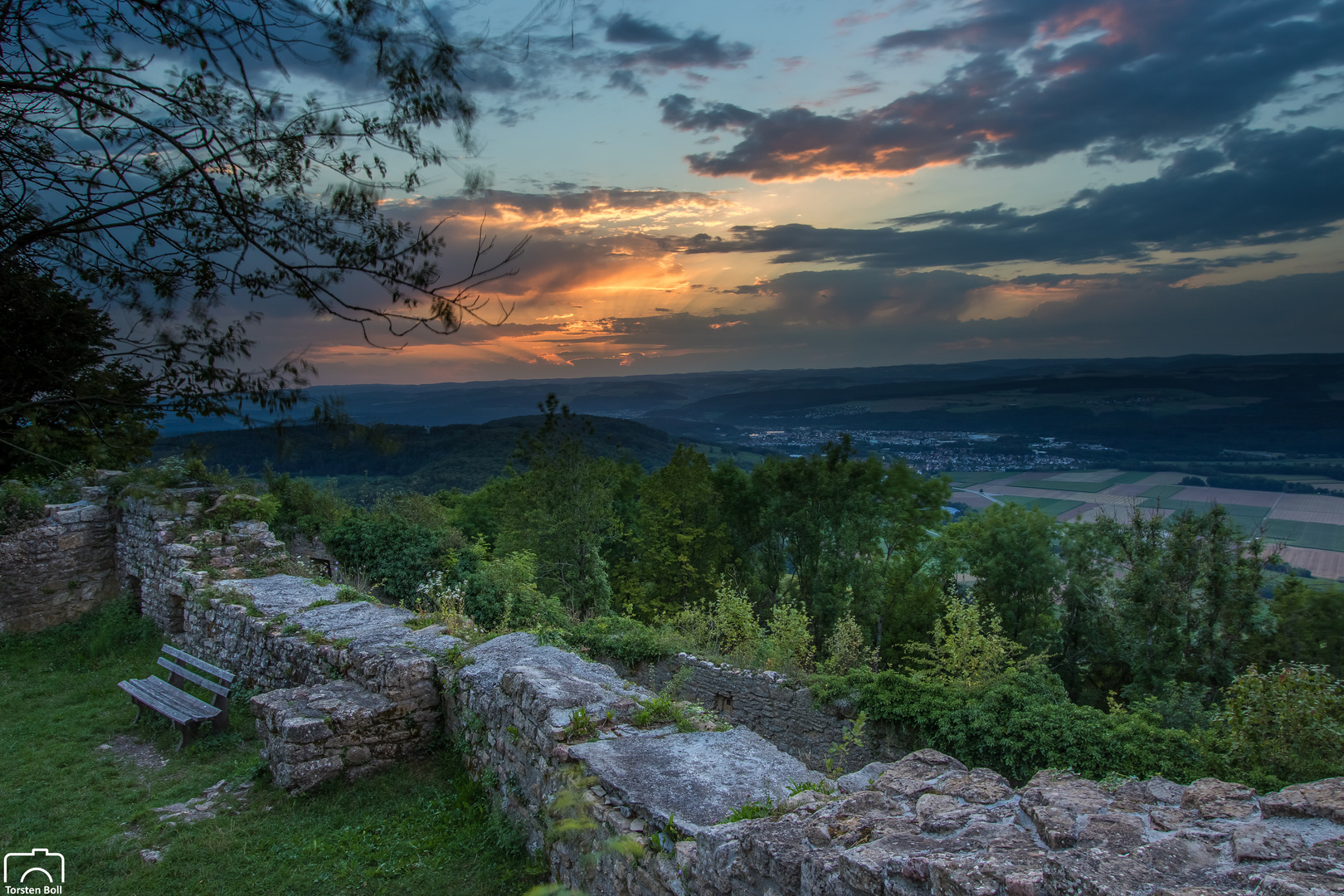 Sonnenuntergang über Lauchringen