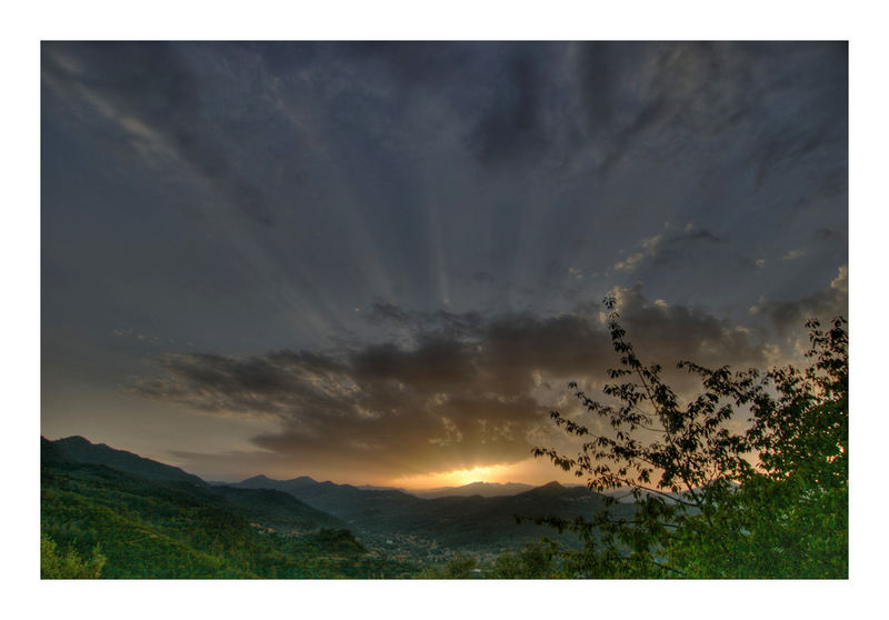 Sonnenuntergang über Ligurien