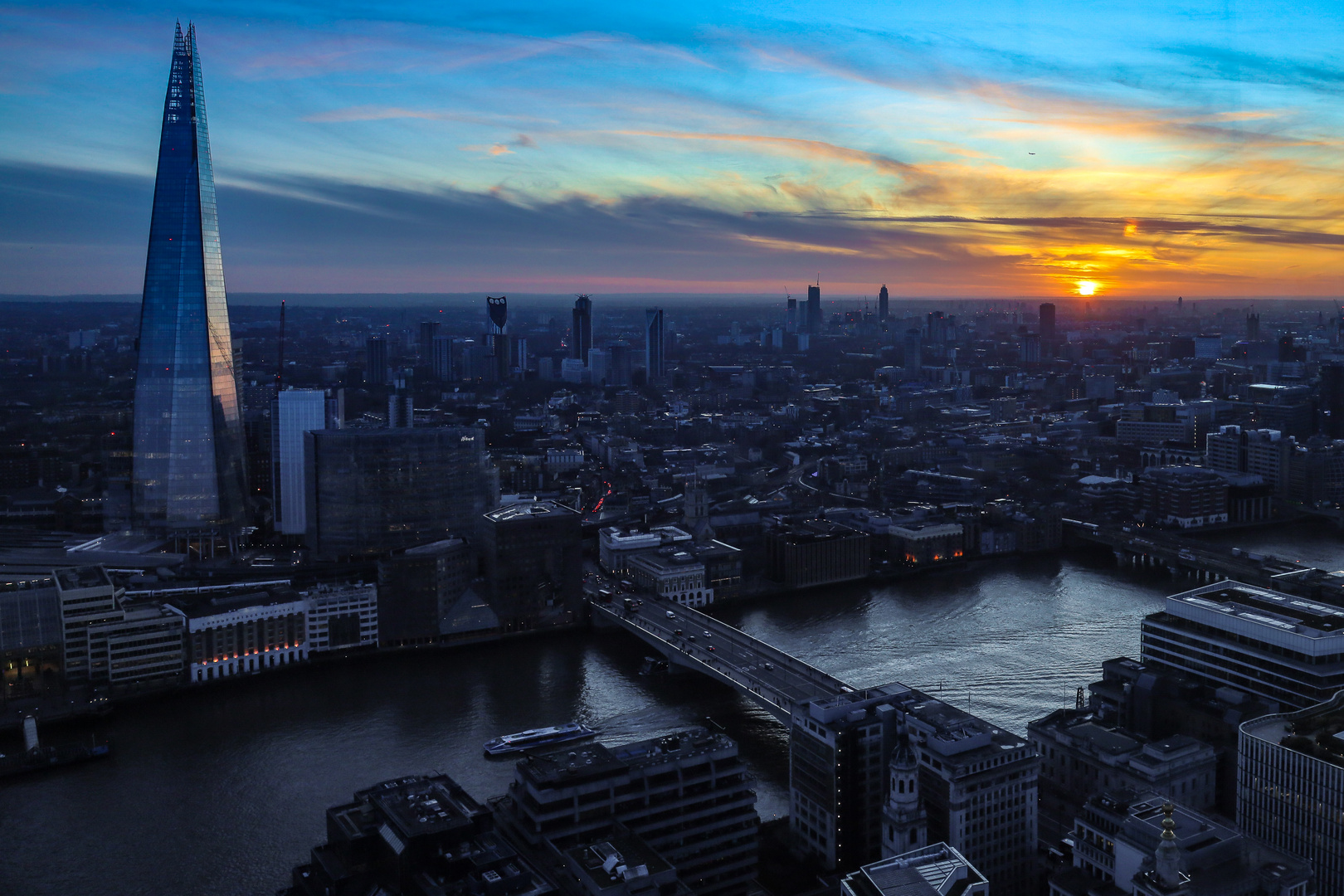 Sonnenuntergang über London