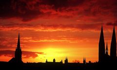 Sonnenuntergang über Lübeck