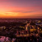Sonnenuntergang über Lübeck