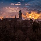 Sonnenuntergang über Luxemburg (Sparkassengebäude)