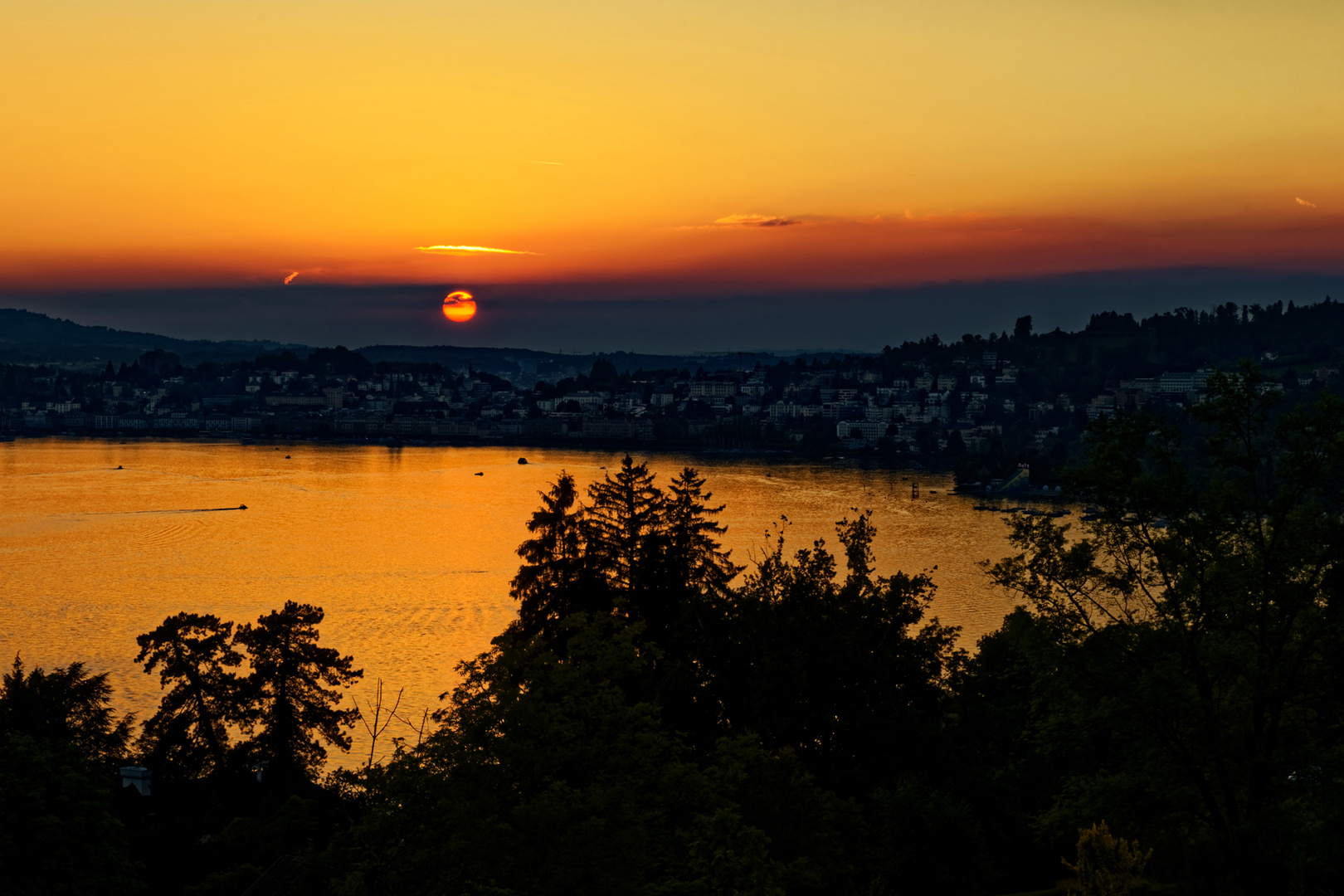 Sonnenuntergang über Luzern