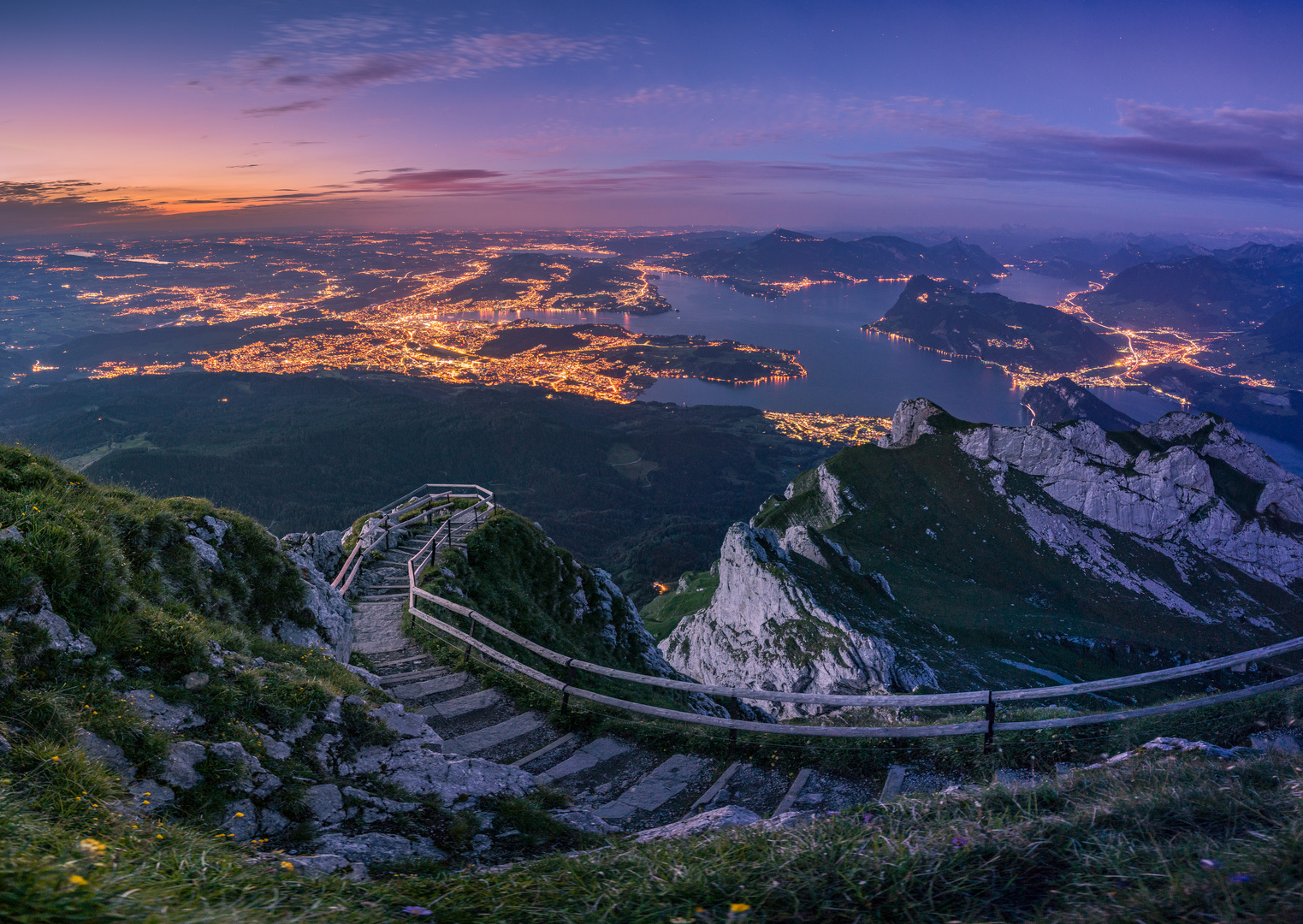 Sonnenuntergang über Luzern