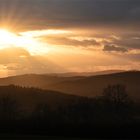 Sonnenuntergang über Marburger Bergland