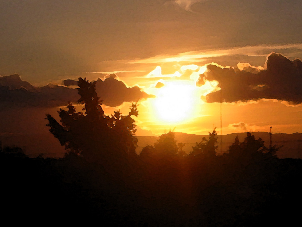 Sonnenuntergang über Maudach