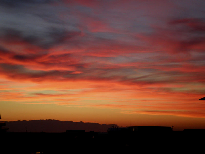 Sonnenuntergang über Mazar-e-Sharif