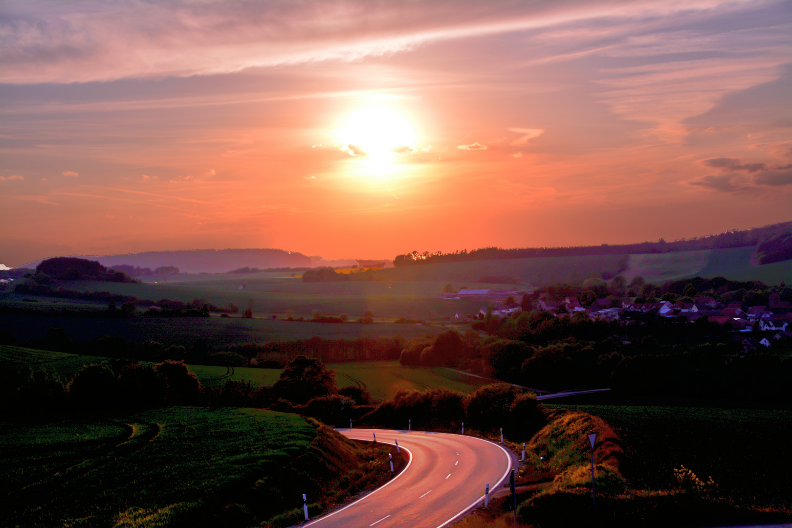 Sonnenuntergang über Mengelrode