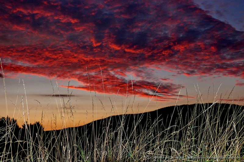 Sonnenuntergang über Mengersgereuth