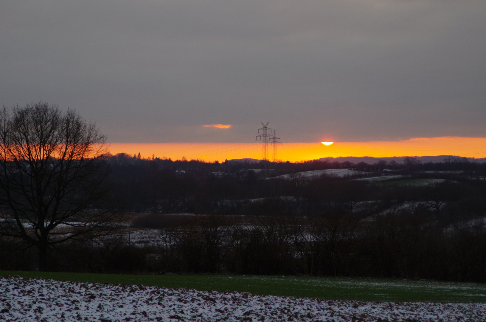 Sonnenuntergang über Molfsee 2