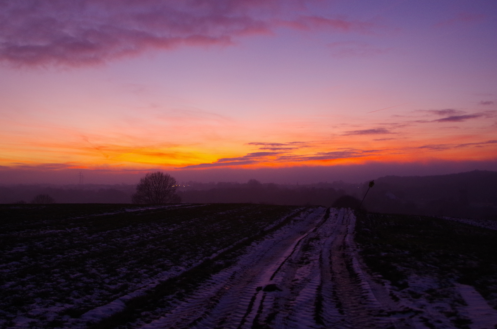 Sonnenuntergang über Molfsee 3