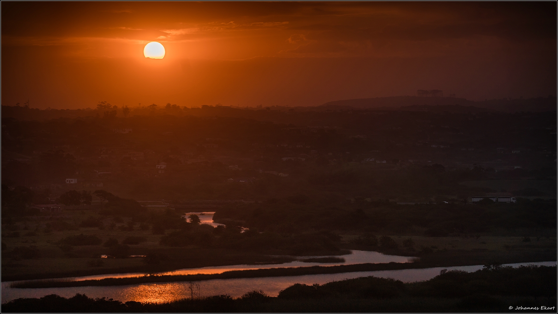 Sonnenuntergang über Msimbazi River