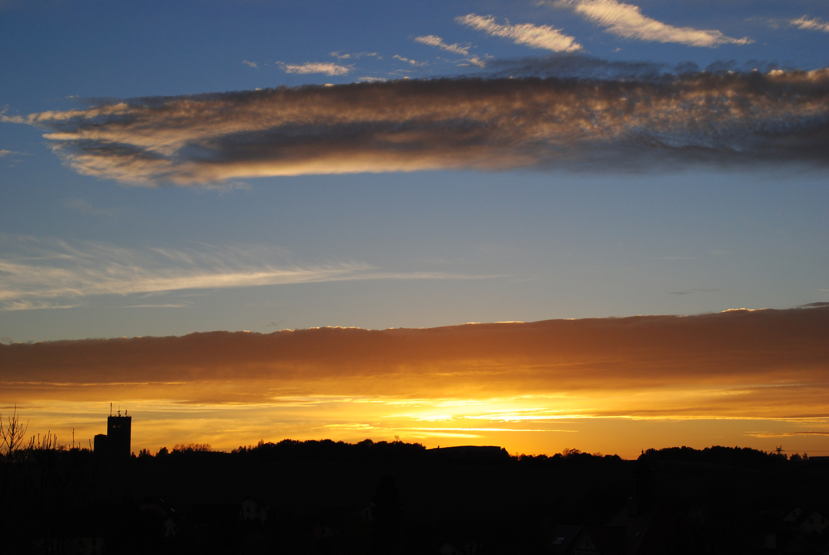 Sonnenuntergang über Mülsen