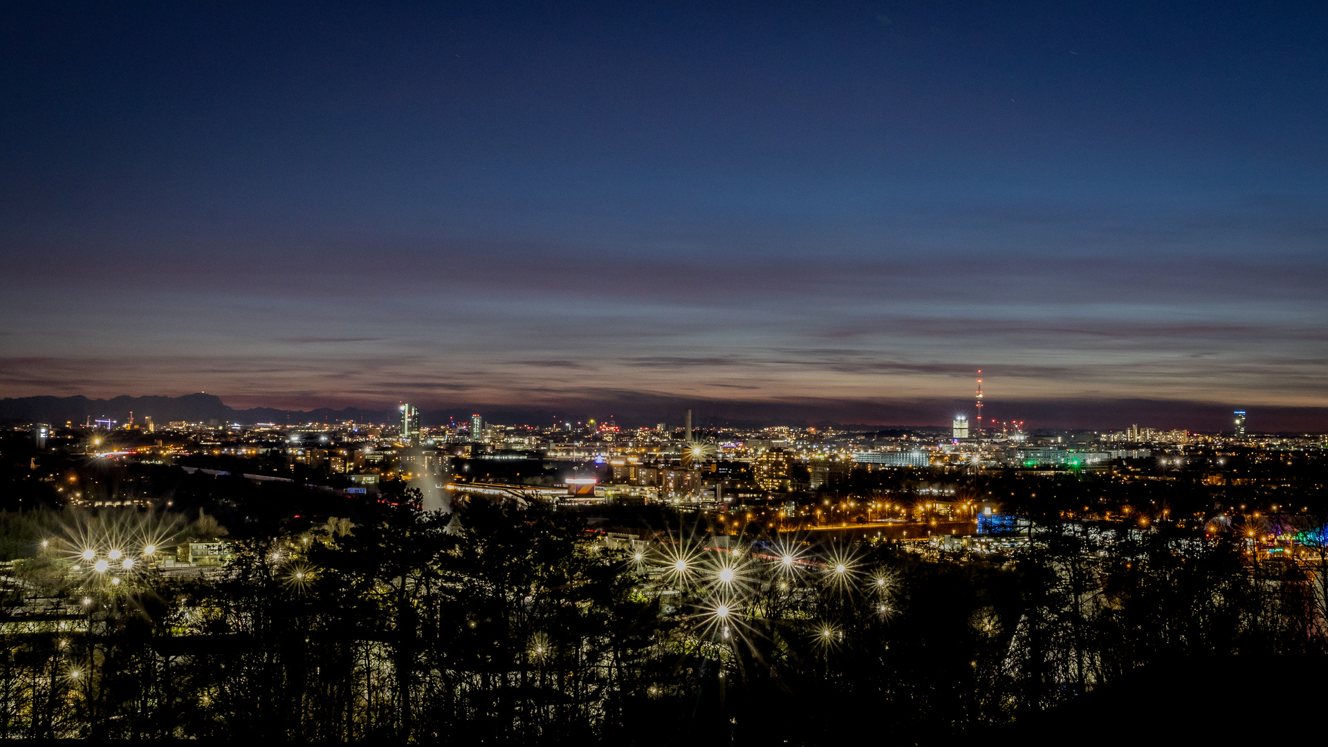 Sonnenuntergang über München