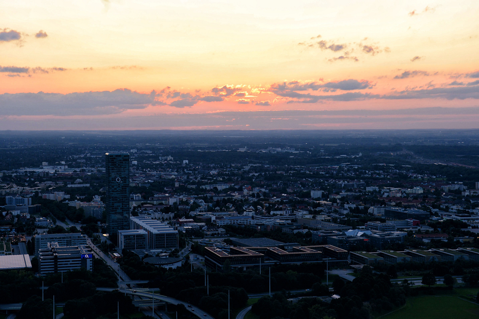 Sonnenuntergang über München