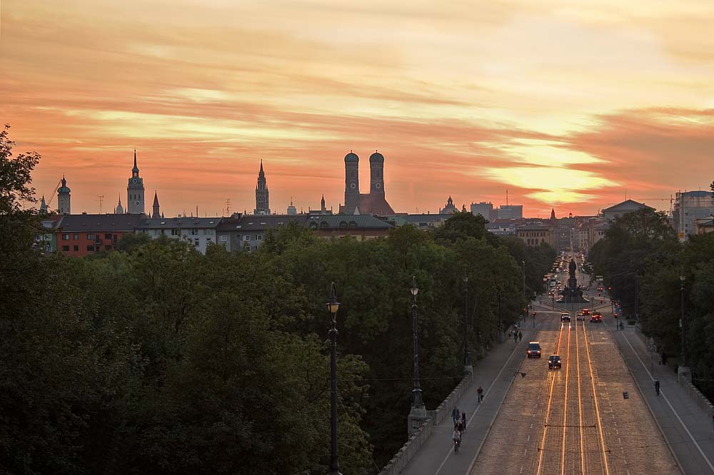 Sonnenuntergang über München