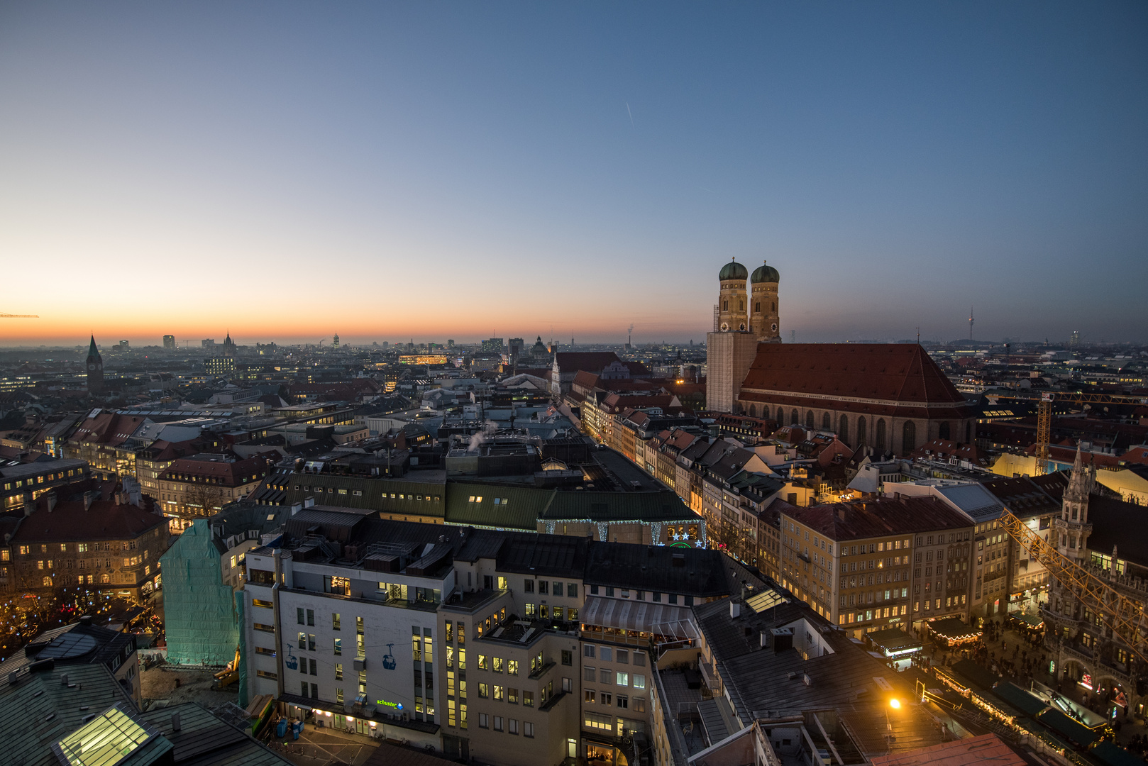 Sonnenuntergang über München