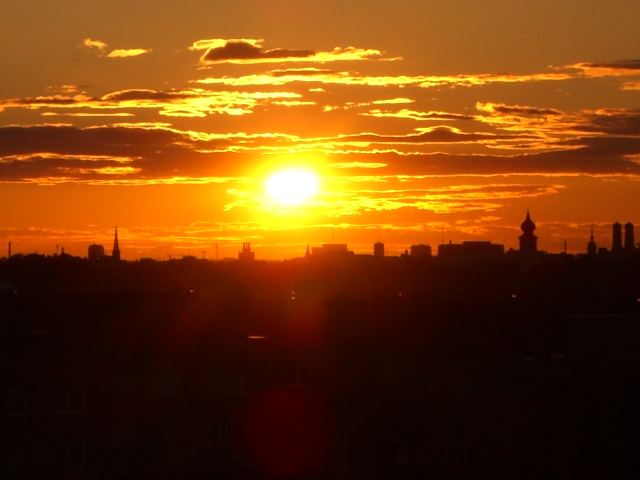 Sonnenuntergang über München