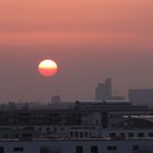 Sonnenuntergang über München (Mit Staub vom Island-Vulkan)