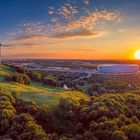 Sonnenuntergang über Münchens Allianz Arena