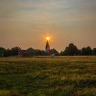 Sonnenuntergang über Nebel