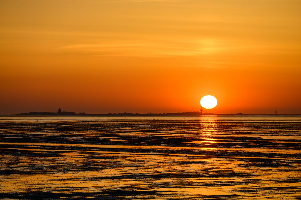 Sonnenuntergang über Neuwerk