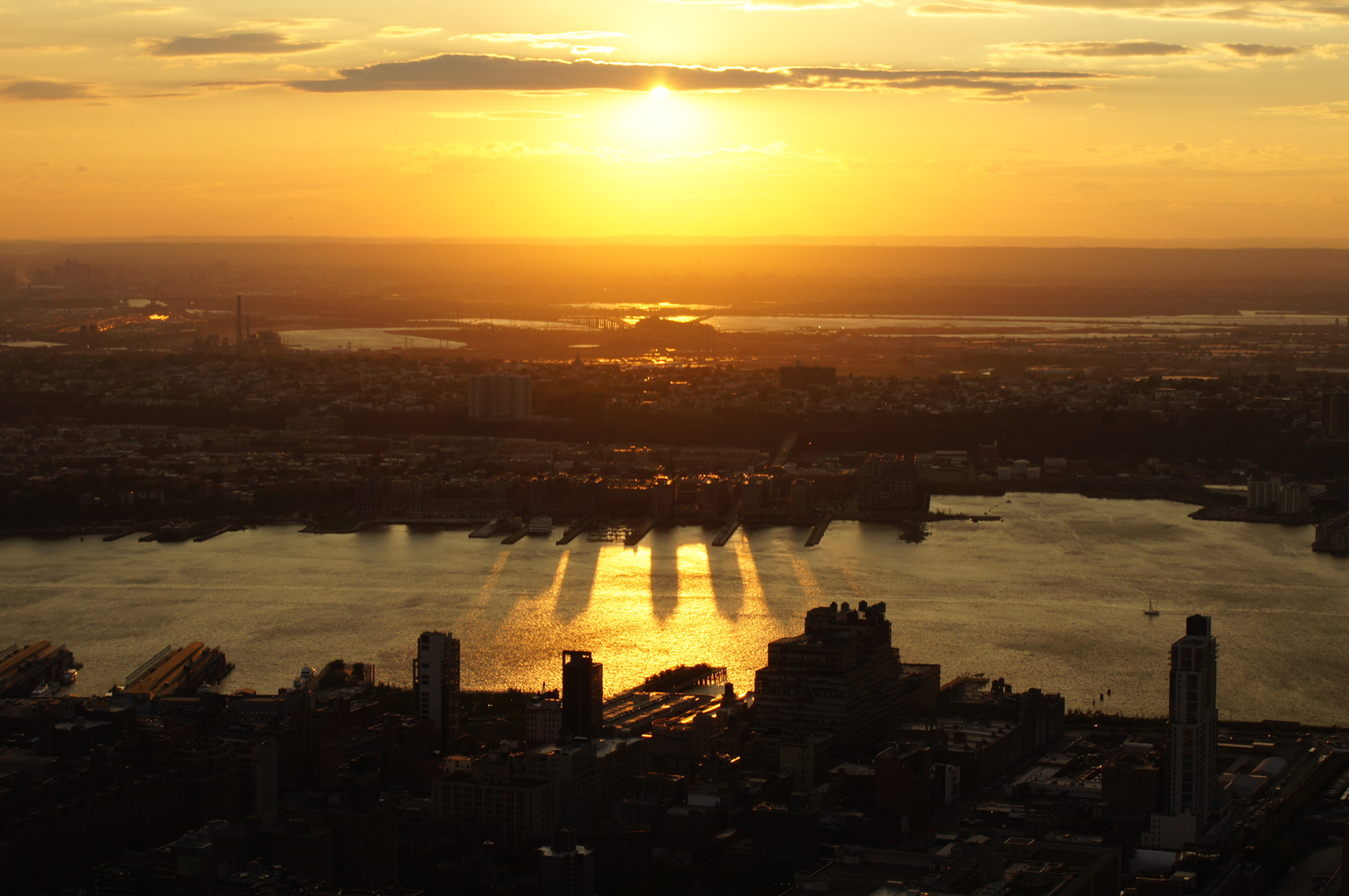 Sonnenuntergang über New Jersey