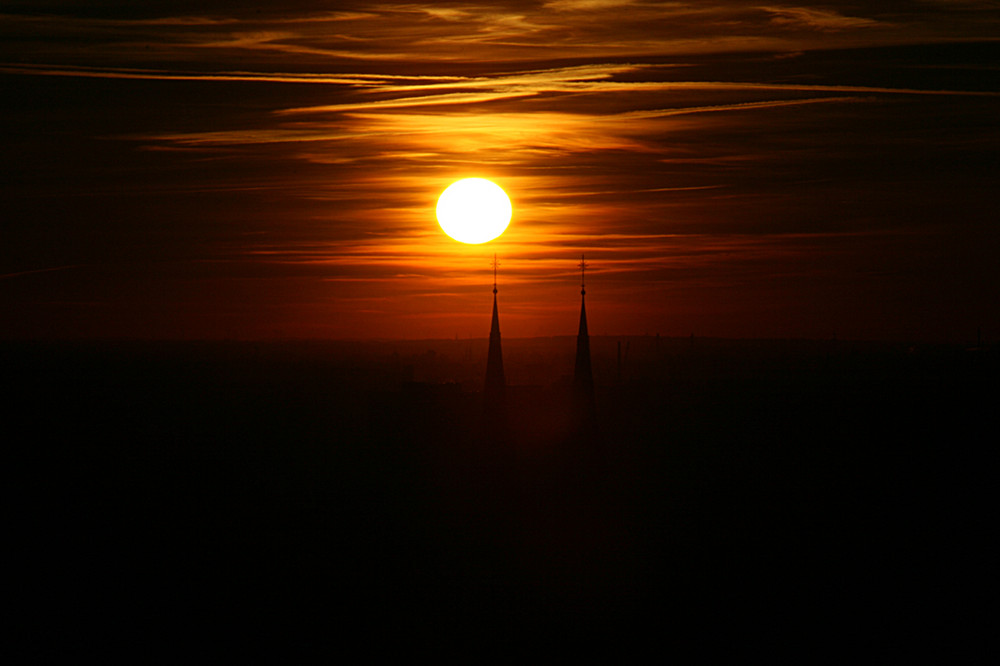 Sonnenuntergang über Oberhausen