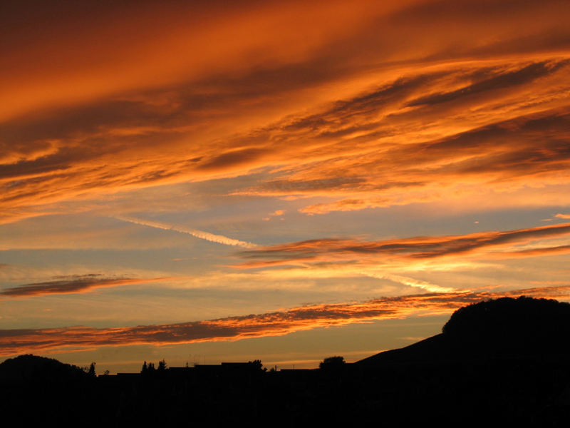 Sonnenuntergang über Oberstenfeld