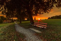 Sonnenuntergang über Opfikon