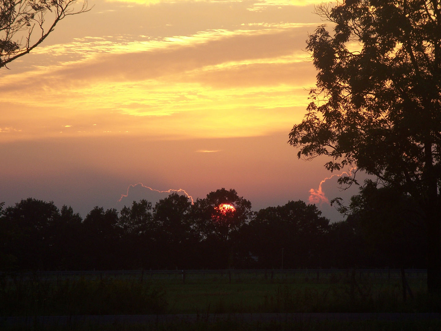 Sonnenuntergang über Oranienburg