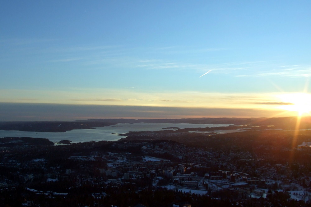 Sonnenuntergang über Oslo