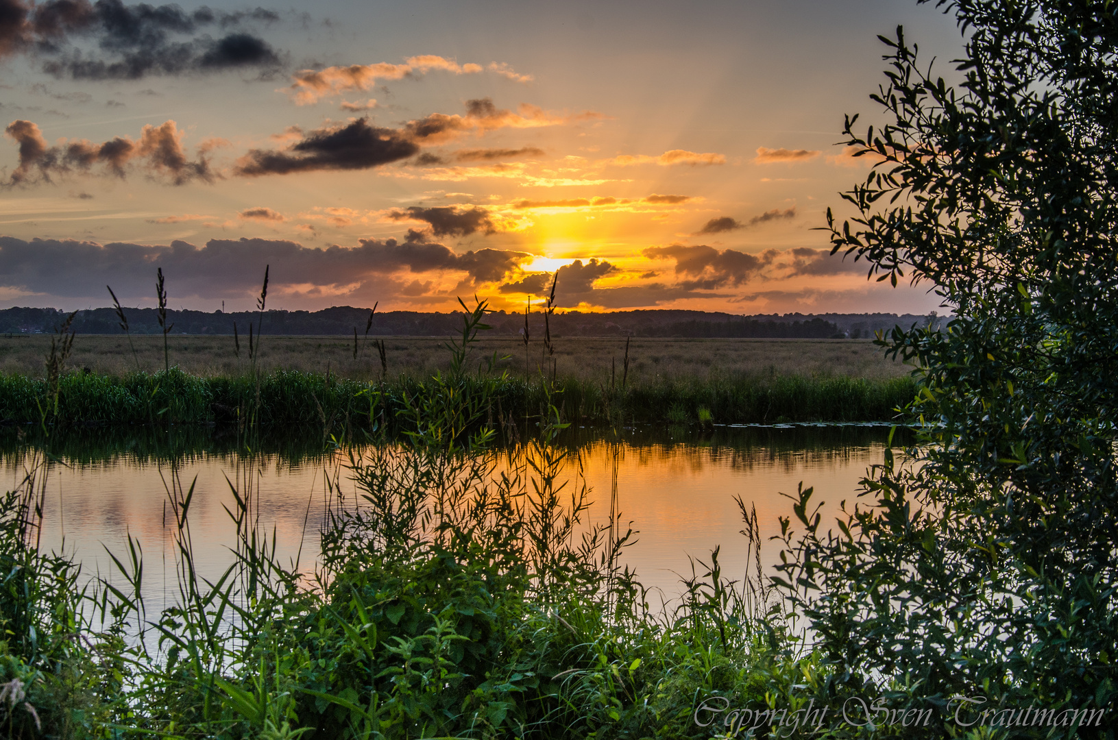 Sonnenuntergang über Osterholz-Scharmbeck