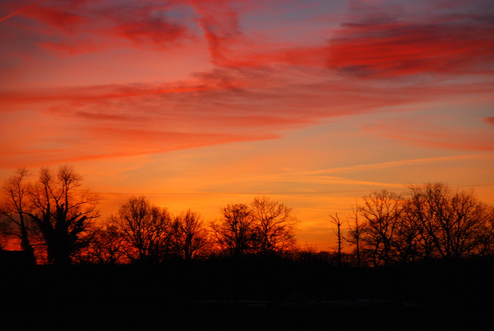 Sonnenuntergang über Osterholz-Scharmbeck bei Bremen