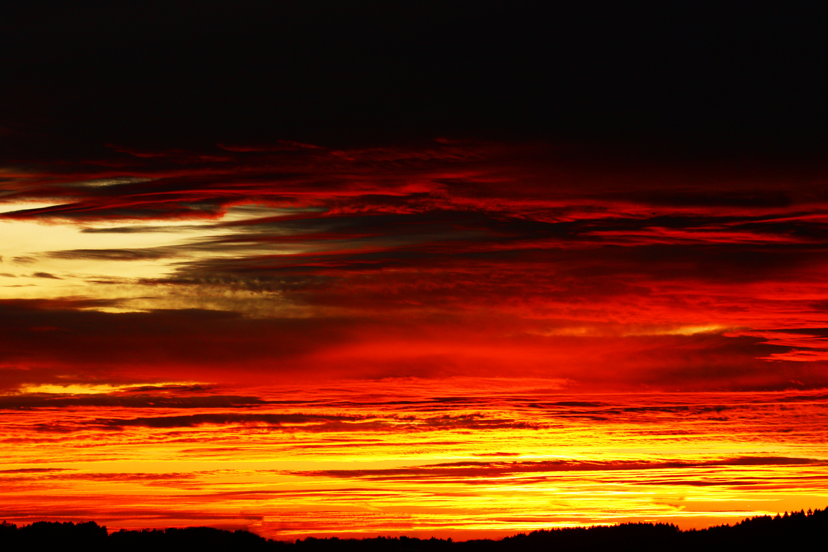 Sonnenuntergang über Overath