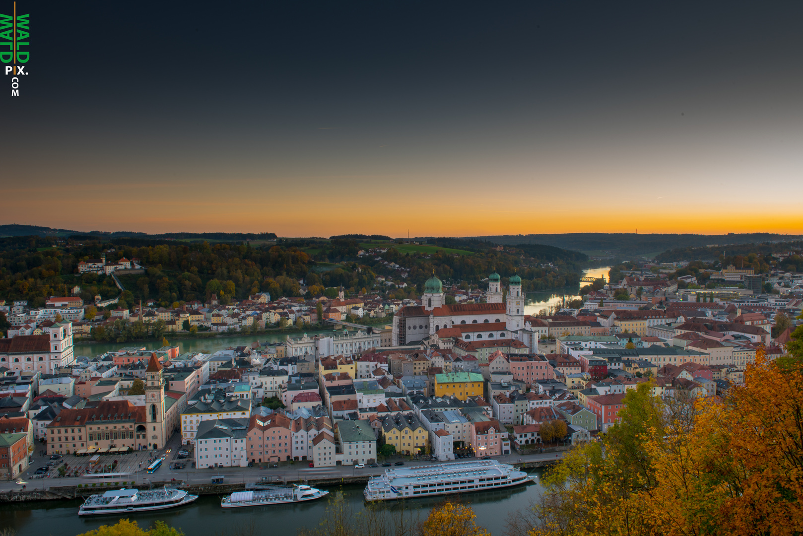 Sonnenuntergang über Passau