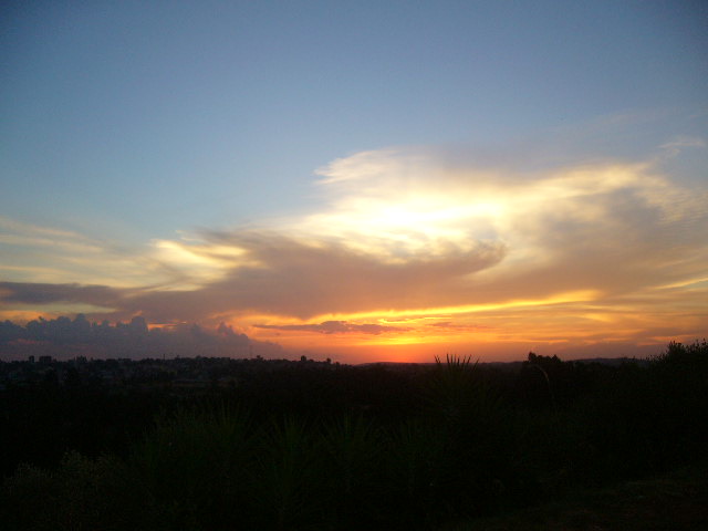 Sonnenuntergang über Passo Fundo Brasilien 03.2007